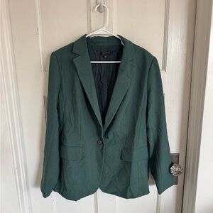 Ann Taylor dark green blazer size 14